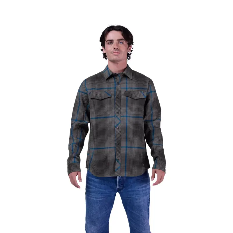 Camicia Di Flanella A Maniche Lunghe Survivalist Fire Grigio Scuro Taglia XL #2