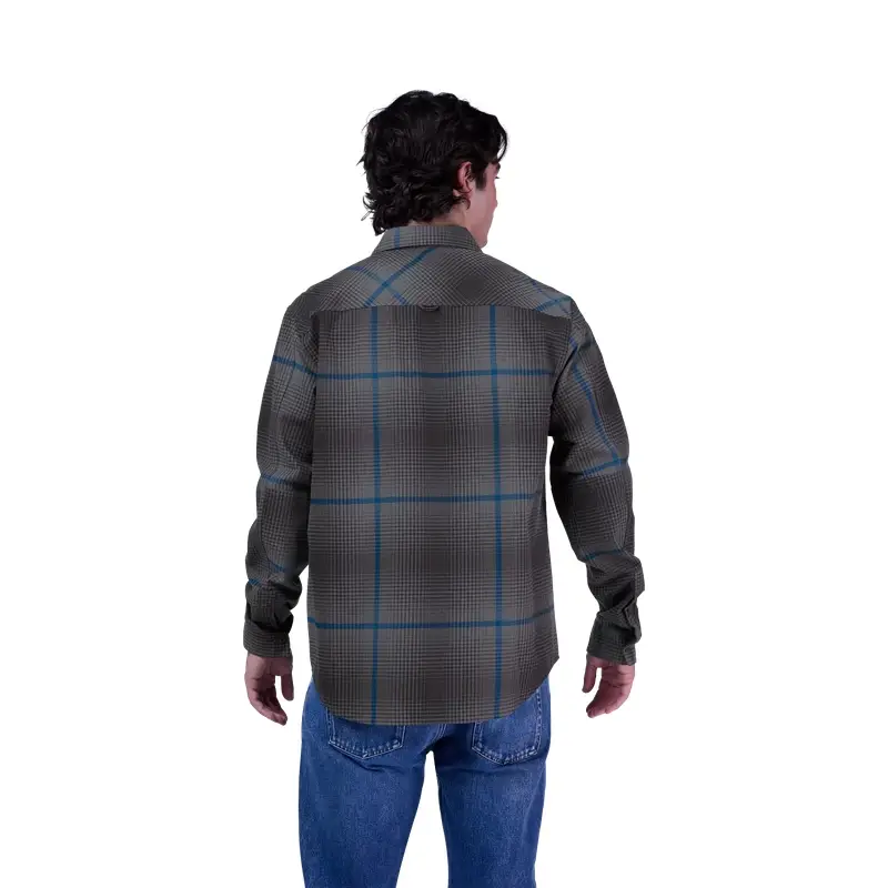 Camicia Di Flanella A Maniche Lunghe Survivalist Fire Grigio Scuro Taglia XL #3