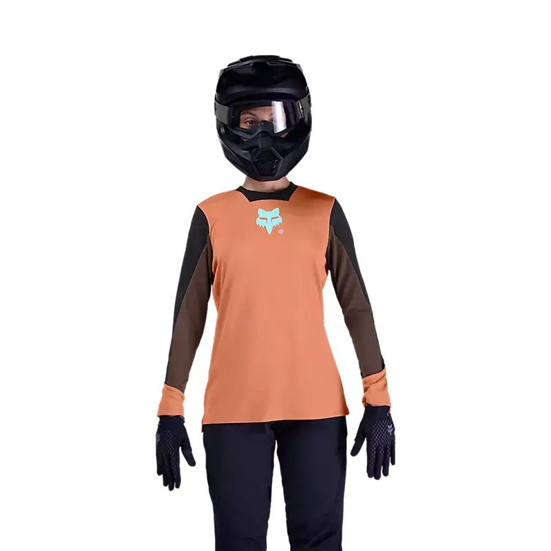 Camiseta MTB Manga Larga Defend Mujer Elevated Naranja Talla XS #2