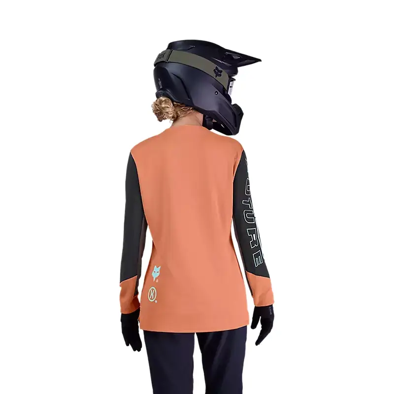 Camiseta MTB Manga Larga Defend Mujer Elevated Naranja Talla XS #3