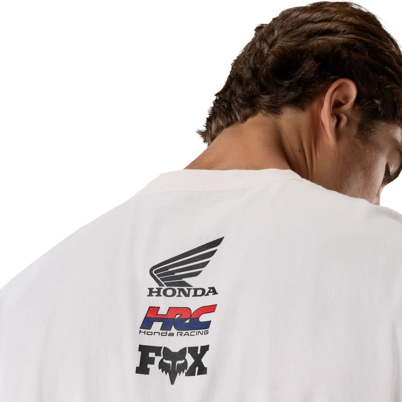 Honda Midweight T-Shirt mit kurzen Ärmeln Off White Größe S #7