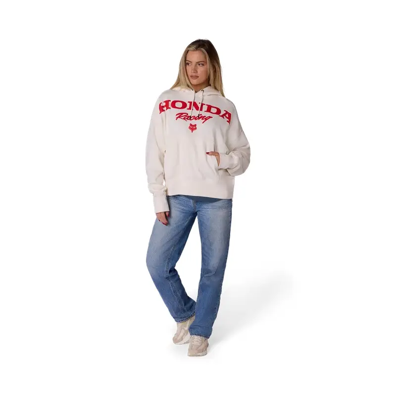 Felpa Honda Con Cerniera Donna Bianco Sporco Taglia L - image