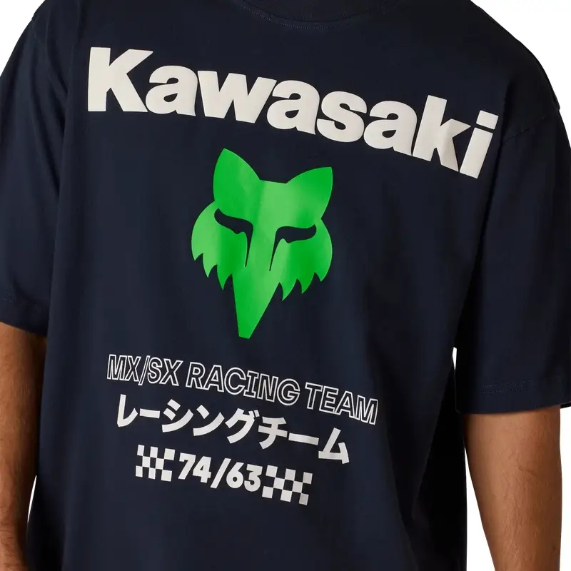 T-Shirt Kawasaki Midweight Oversize Blu Midnight Taglia S #4