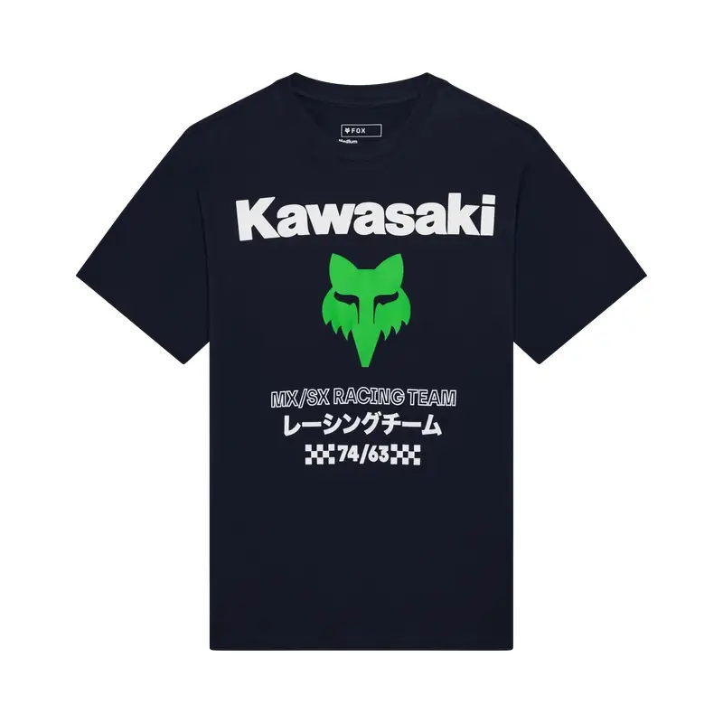 T-Shirt Kawasaki Midweight Oversize Blu Midnight Taglia XL - image