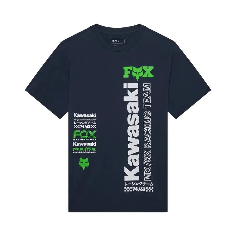 T-Shirt Kawasaki 195 Original Blu Midnight Taglia L - image