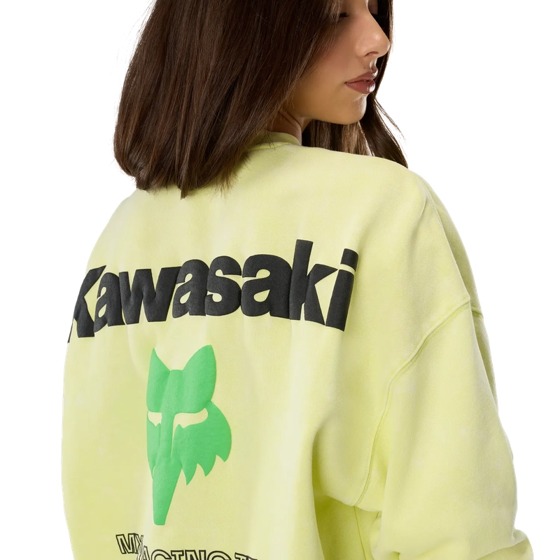 Felpa Kawasaki Crew Lime Taglia M #1