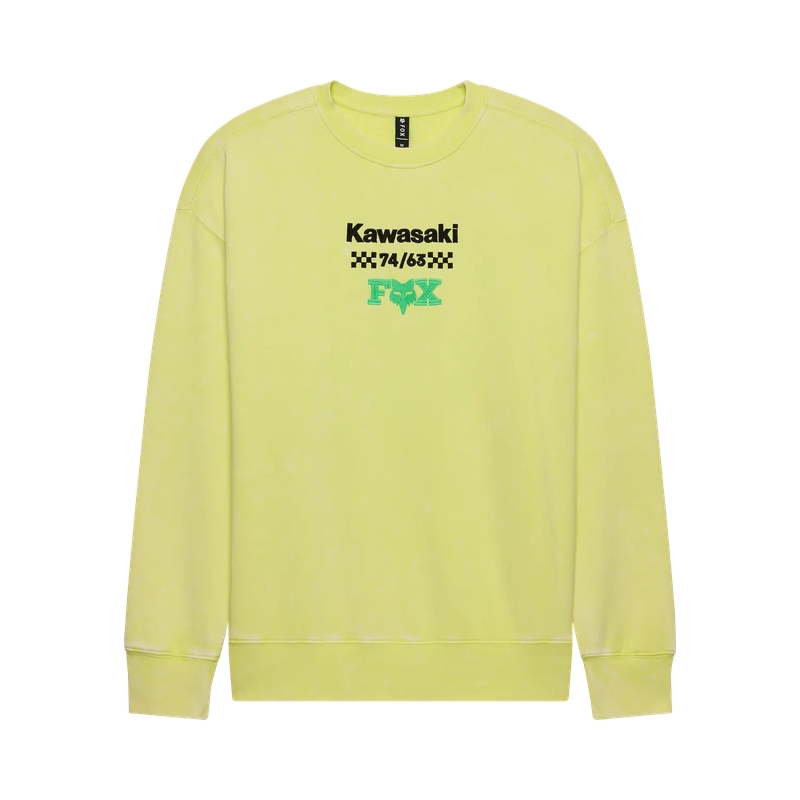 Felpa Kawasaki Crew Lime Taglia S
