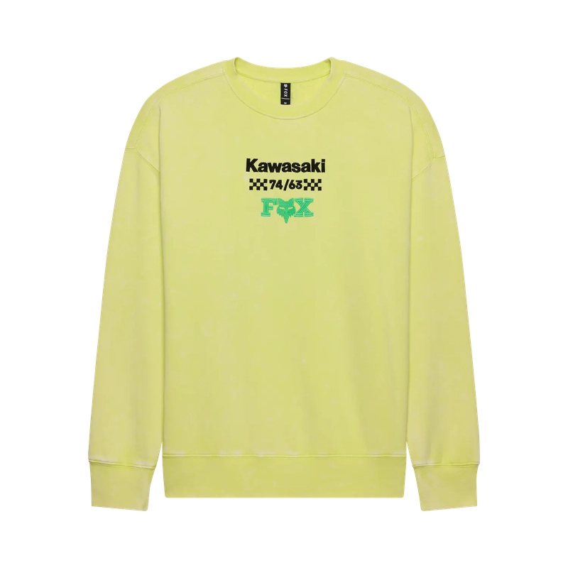 Felpa Kawasaki Crew Lime Taglia S - image