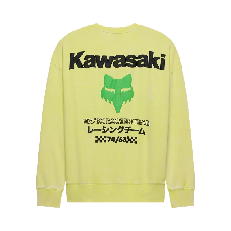 Felpa Kawasaki Crew Lime Taglia S #2
