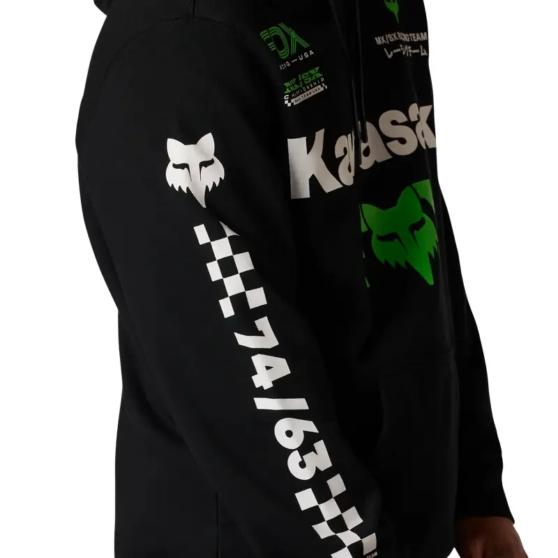 Felpa Kawasaki con Cappuccio Nero Taglia L #4