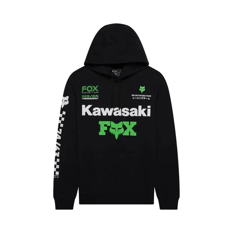 Felpa Kawasaki con Cappuccio Nero Taglia S - image