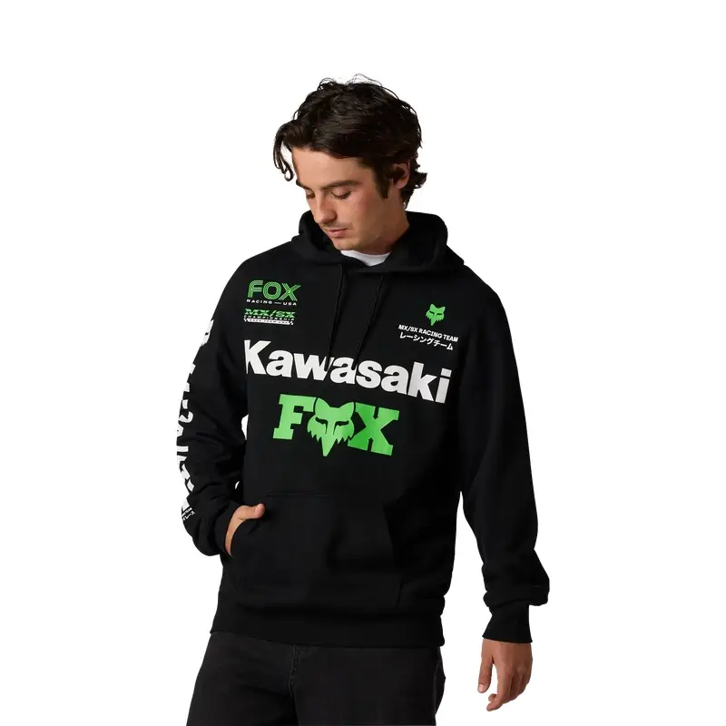 Felpa Kawasaki con Cappuccio Nero Taglia S #5