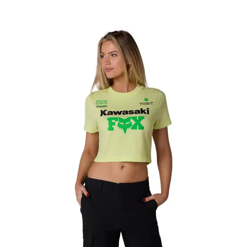 Maglia Baby Tee Donna Verde Lime Taglia XS #2
