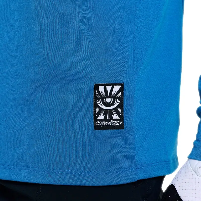 Long Sleeve Skyline Ride One Eye Aero Blue Jersey MTB Size L #12