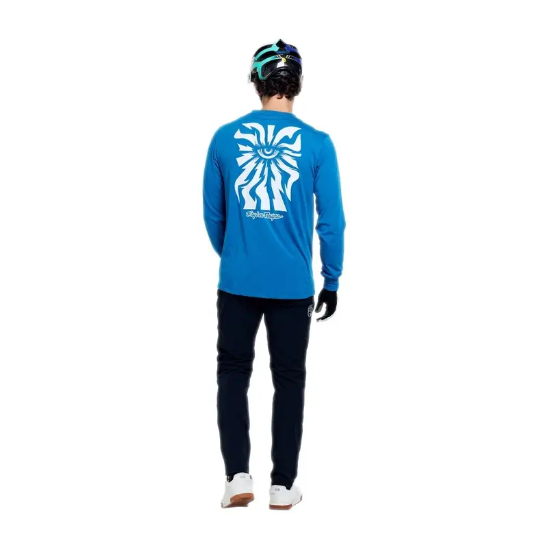 Maillot de VTT manches longues Skyline Ride One Eye Aero Bleu Taille XL #10