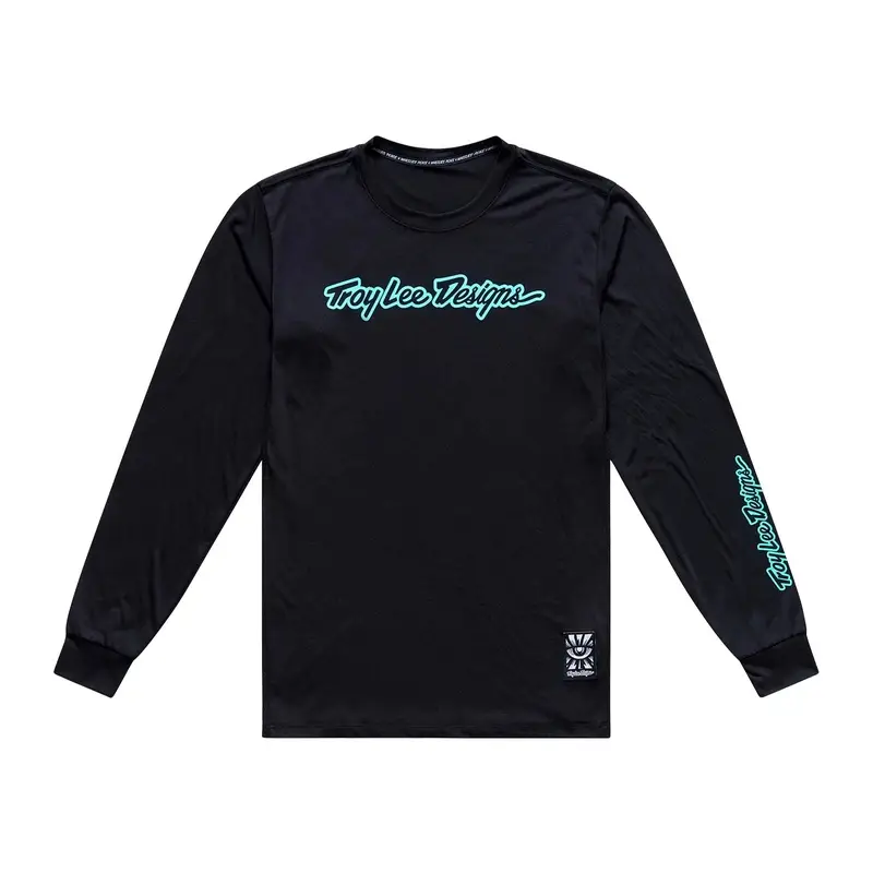 Maillot de vélo de montagne manches longues Skyline Ride Signature Noir/Real Teal Taille XXL - image