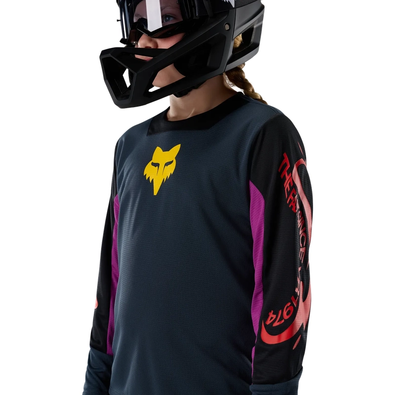 Maglia MTB A Manica Lunga da Bambino Defend Creation Galaxy Blue Taglia L #4