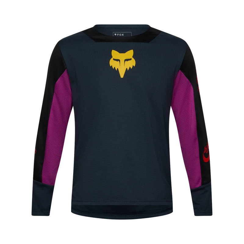 Maglia MTB A Manica Lunga da Bambino Defend Creation Galaxy Blue Taglia S - image
