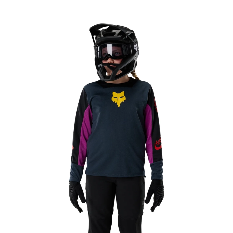 Maglia MTB A Manica Lunga da Bambino Defend Creation Galaxy Blue Taglia S #2