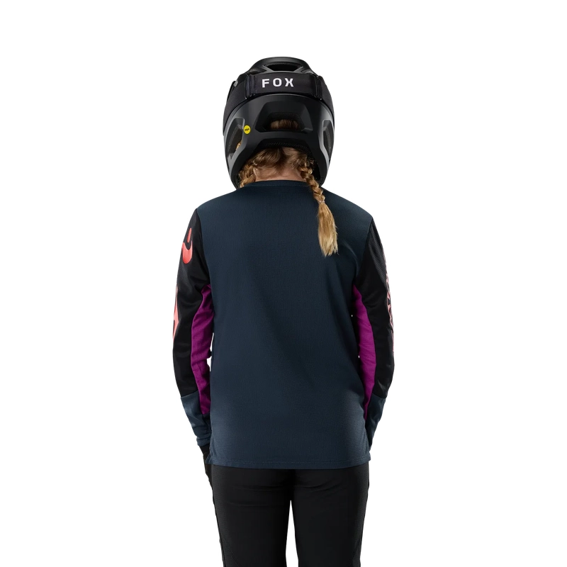 Maglia MTB A Manica Lunga da Bambino Defend Creation Galaxy Blue Taglia S #3