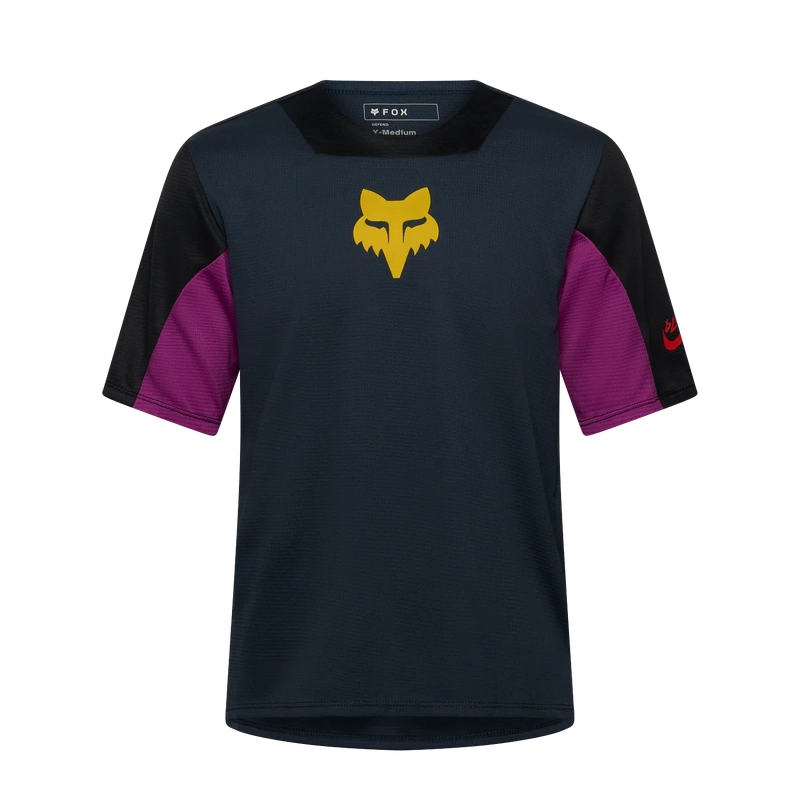 Maillot VTT à manches courtes pour enfant Defend Jersey Creation Galaxy Blue Taille S - image