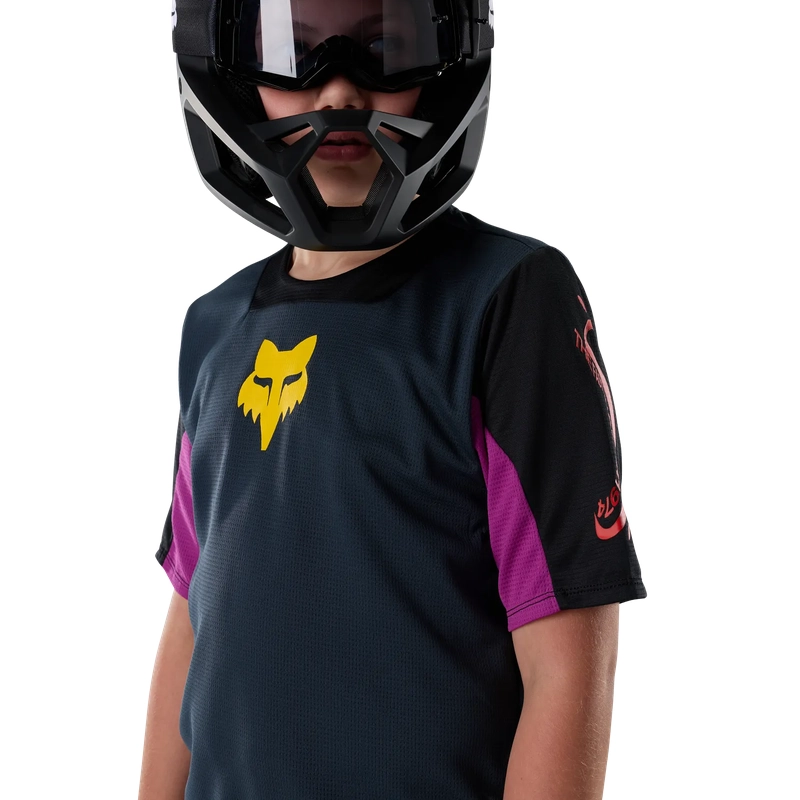 Maillot VTT à manches courtes pour enfant Defend Jersey Creation Galaxy Blue Taille S #4