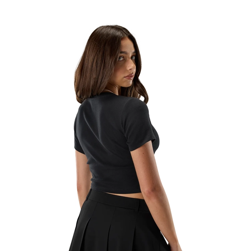 Camiseta de Manga Curta para Mulher Head Rib Baby Black Tamanho XS #5