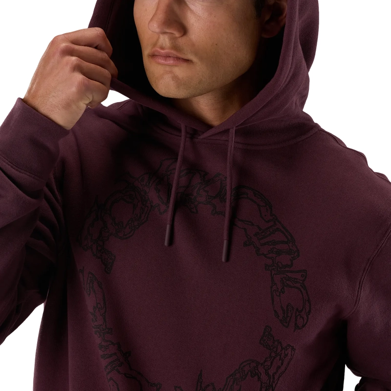 Felpa con Cappuccio Slowoburn Fleece Dark Maroon Taglia XXL #5