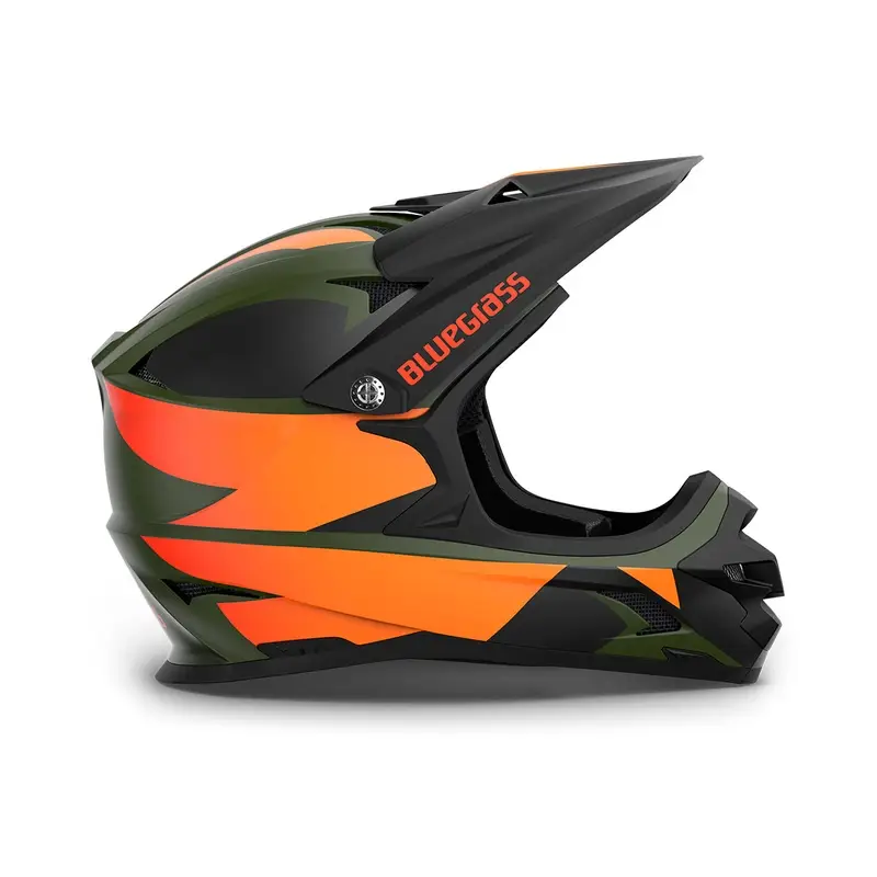 Capacete Integral Intox Verde Laranja Fosco Tamanho M (56-58cm) #1