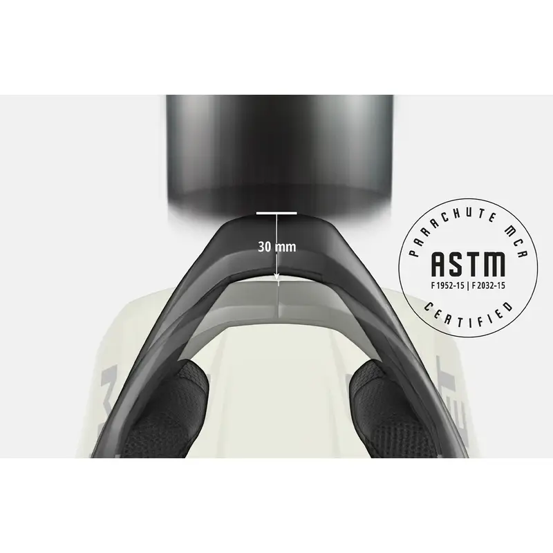 Capacete Integral Parachute MCR Mips Branco Iridescente Opaco Tamanho S (52-56cm) #10