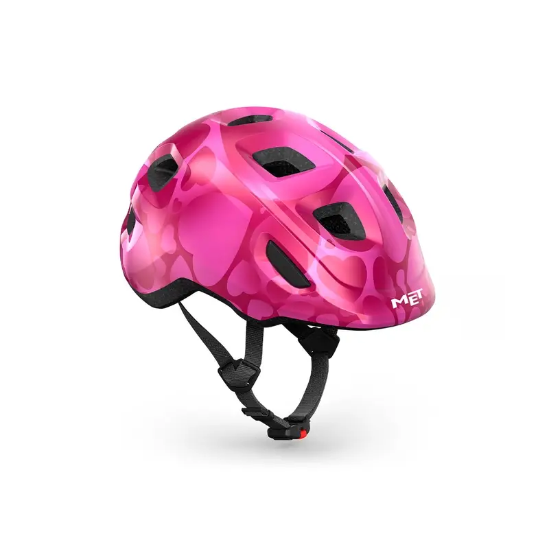 Hooray Child Helmet Pink Hearts Glossy Size S (52-55cm) - image