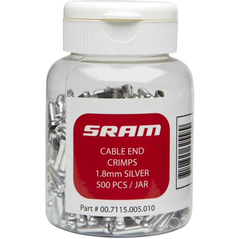 Capicorda Cable Freno Interno PitStop 1.8mm Plata 500 Piezas - image