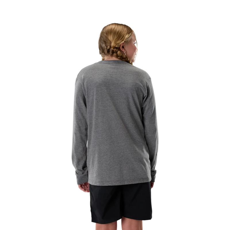 Maglietta a Maniche Lunghe da Bambino Absolute Heather Dark Grey Taglia S #3