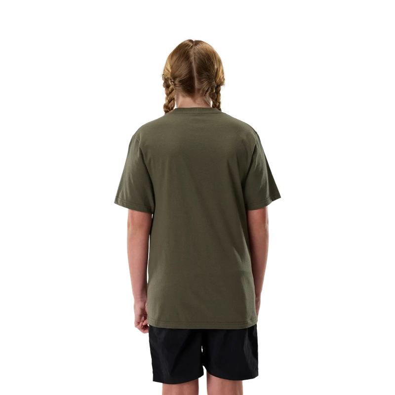 Kids' Short Sleeve T-shirt Warped Dark Green Size S #3