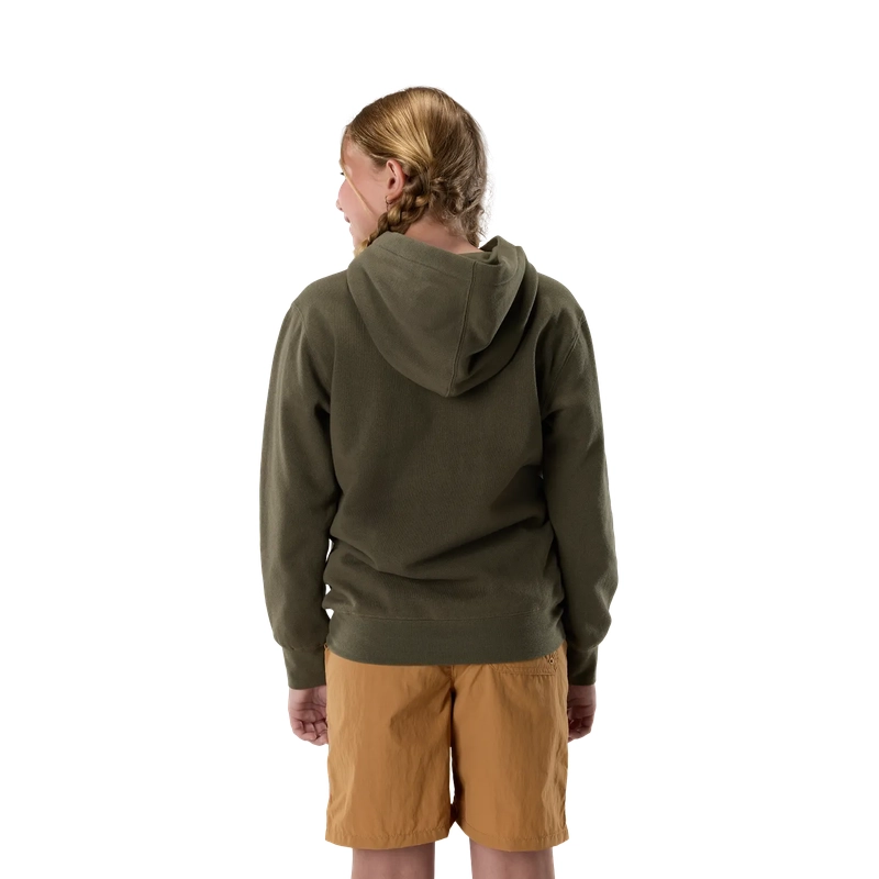 Felpa con Cappuccio da Bambino SlowBurn Fleece Olive Green Taglia S #3
