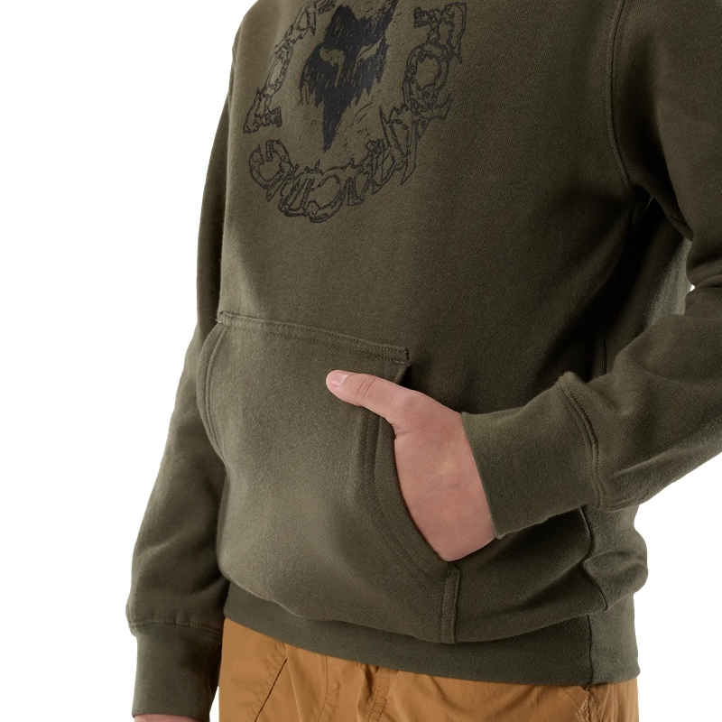 Felpa con Cappuccio da Bambino SlowBurn Fleece Olive Green Taglia S #5