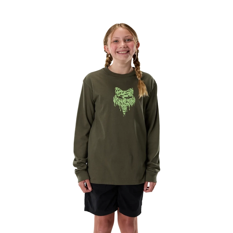 Maglietta a Maniche Lunghe da Bambino Roughcut Dark Green Taglia S #2