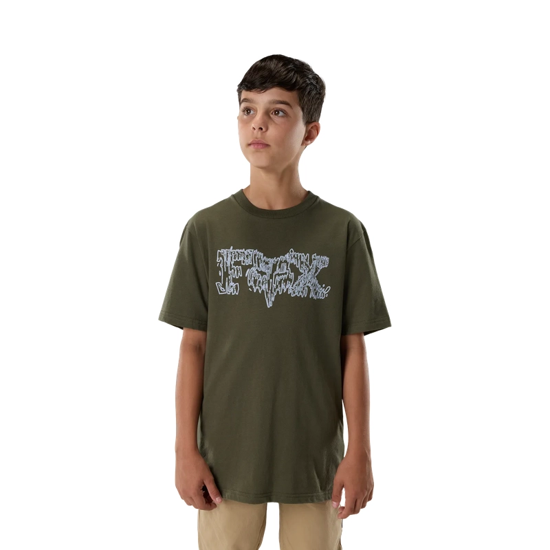 Boy's Short-Sleeve T-Shirt Dustproof Dark Green Size S #2