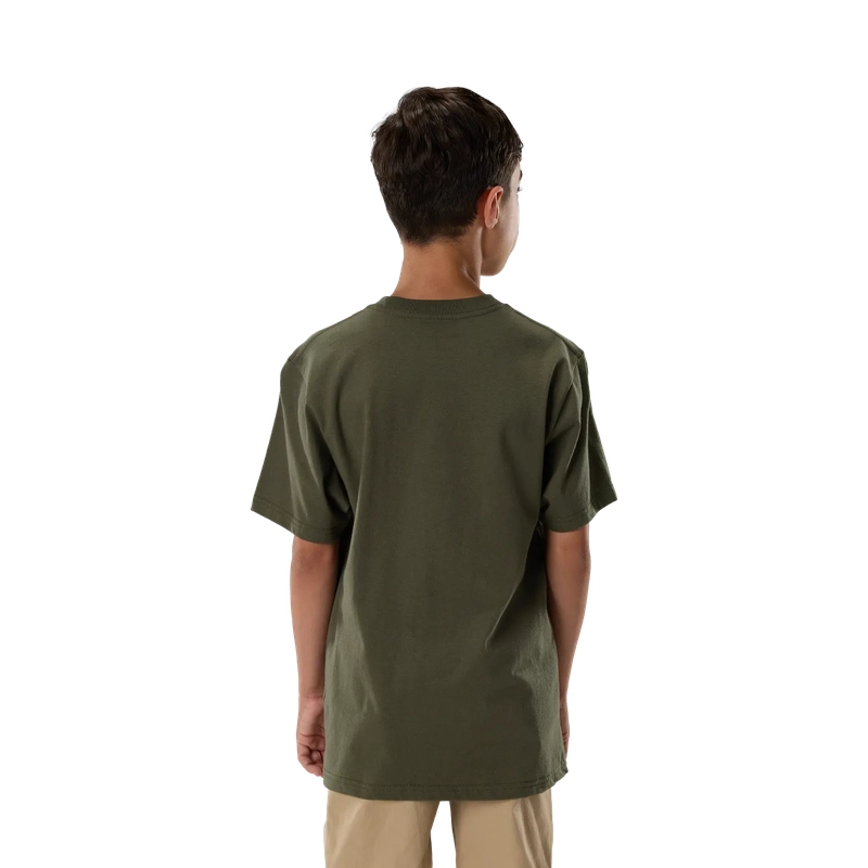 Boy's Short-Sleeve T-Shirt Dustproof Dark Green Size S #3