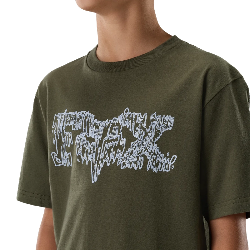 Boy's Short-Sleeve T-Shirt Dustproof Dark Green Size S #4