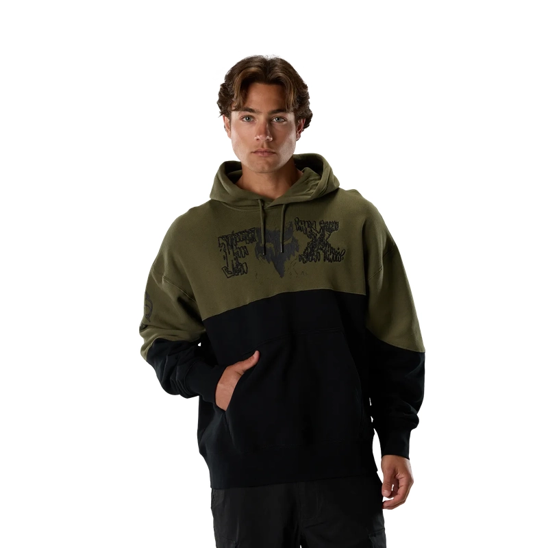Felpa Con Cappuccio Abyss Fleece Olive Green Taglia S #2