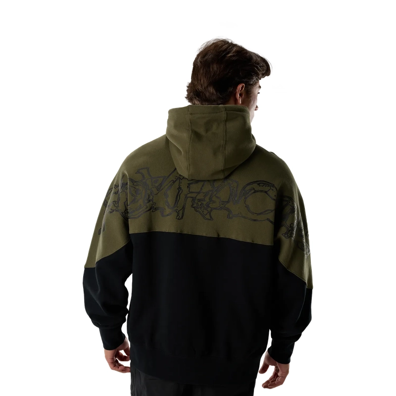 Felpa Con Cappuccio Abyss Fleece Olive Green Taglia XL #3