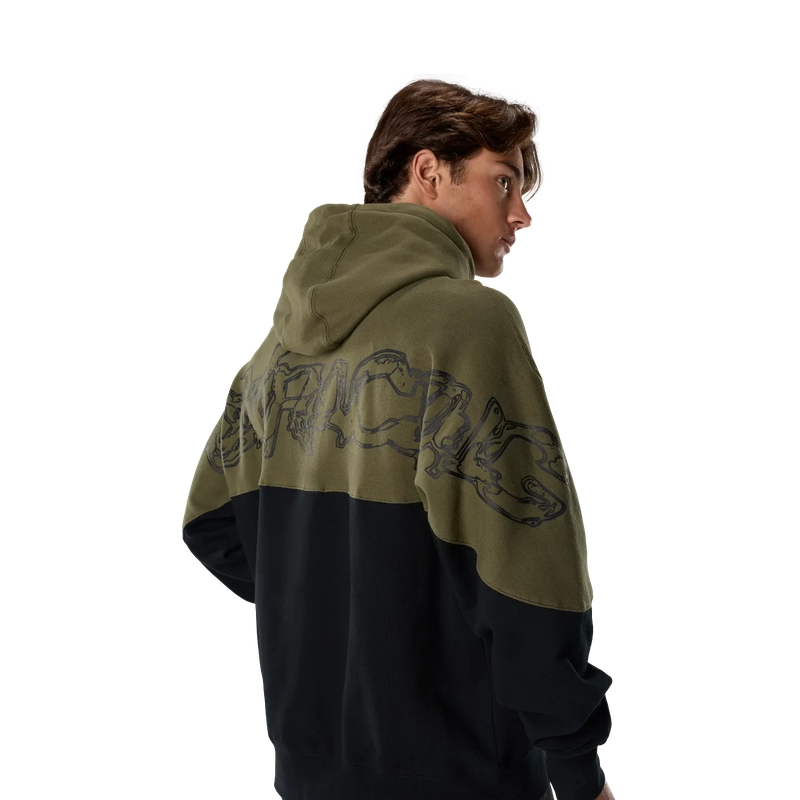 Felpa Con Cappuccio Abyss Fleece Olive Green Taglia XL #5