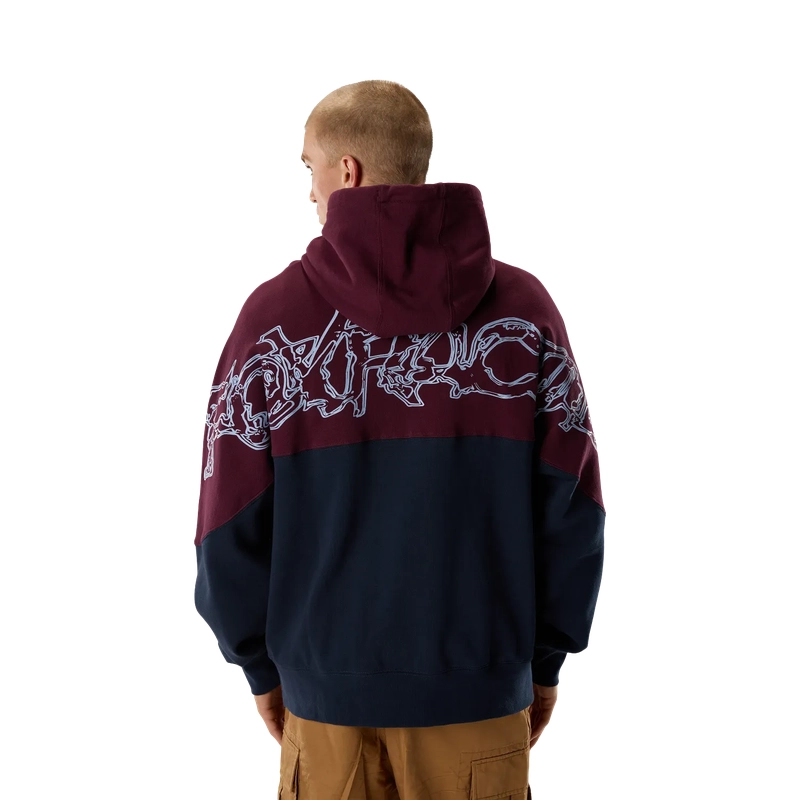 Felpa Con Cappuccio Abyss Fleece Dark Maroon Taglia M #3
