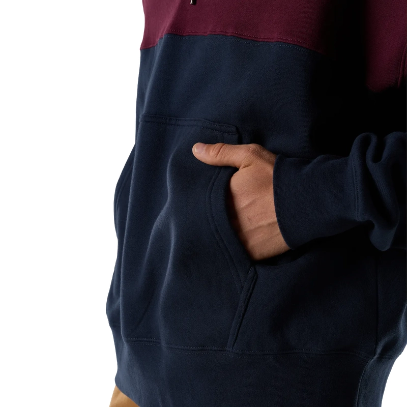 Felpa Con Cappuccio Abyss Fleece Dark Maroon Taglia S #7