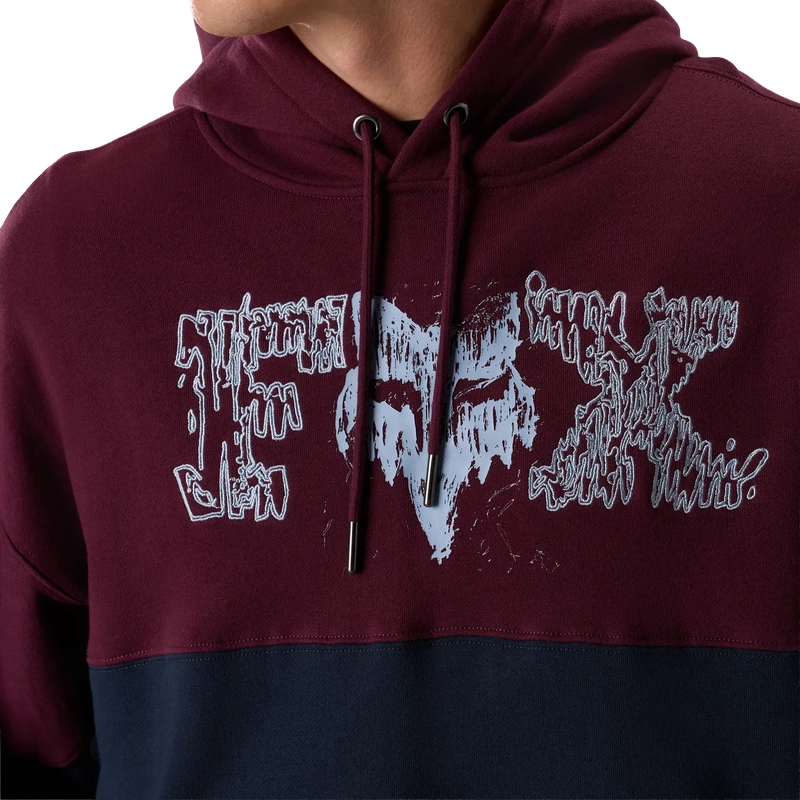 Felpa Con Cappuccio Abyss Fleece Dark Maroon Taglia XL #5