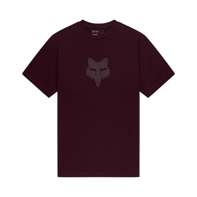 Kurzarm-T-Shirt Fox Head Heavyweigh Dark Maroon Größe S