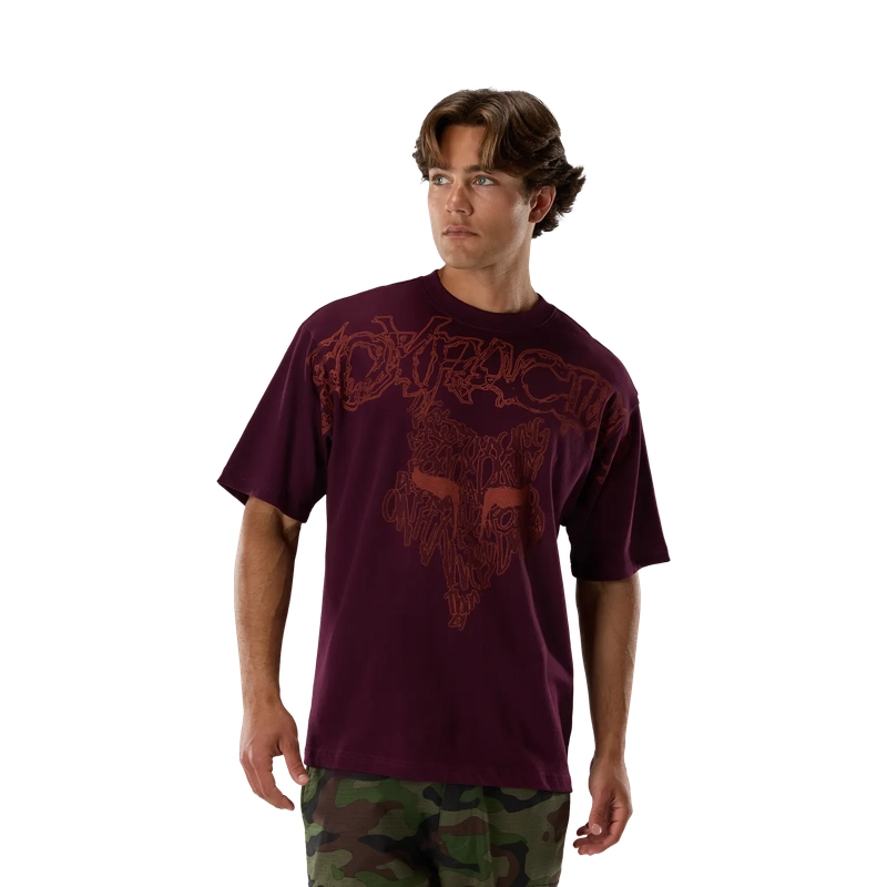 T-shirt à manches courtes Abyss Heavyweight Dark Maroon Taille S #2