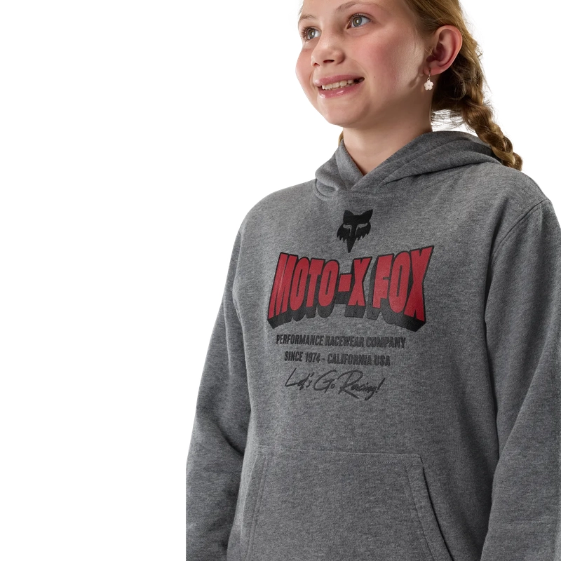 Felpa con Cappuccio da Bambino Go Race Fleece Heather Graphite Taglia L #4