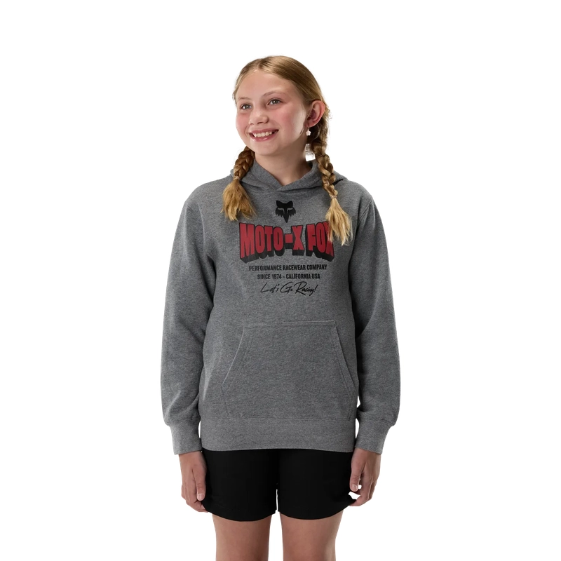 Felpa con Cappuccio da Bambino Go Race Fleece Heather Graphite Taglia S #2